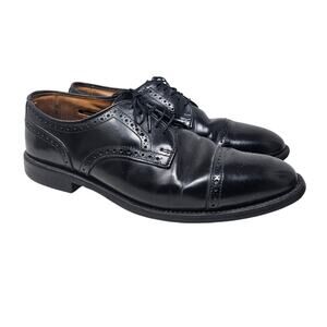 Allen Edmonds 9.5 Colton Black Leather Wingtip Loafer Dress Shoe Career